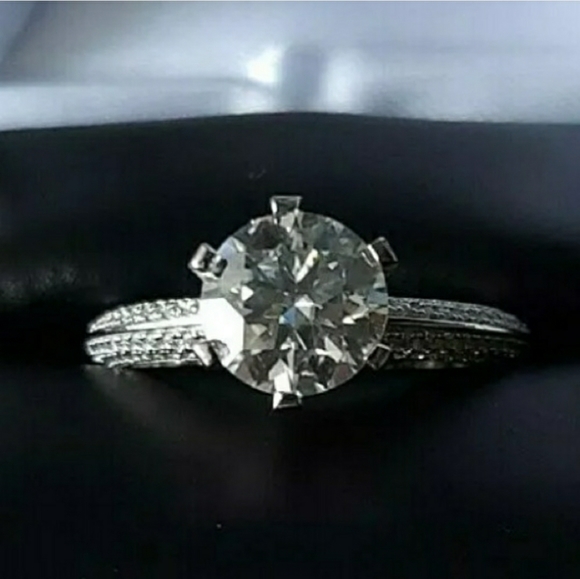 🆕️$1500  2CT 14k White Gold Round Moissanite Diamon… - Picture 2 of 12